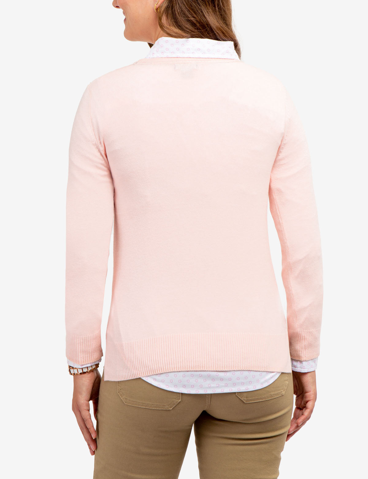 Soft Touch V-Neck Sweater with Ribbed Details | Casual Long Sleeve