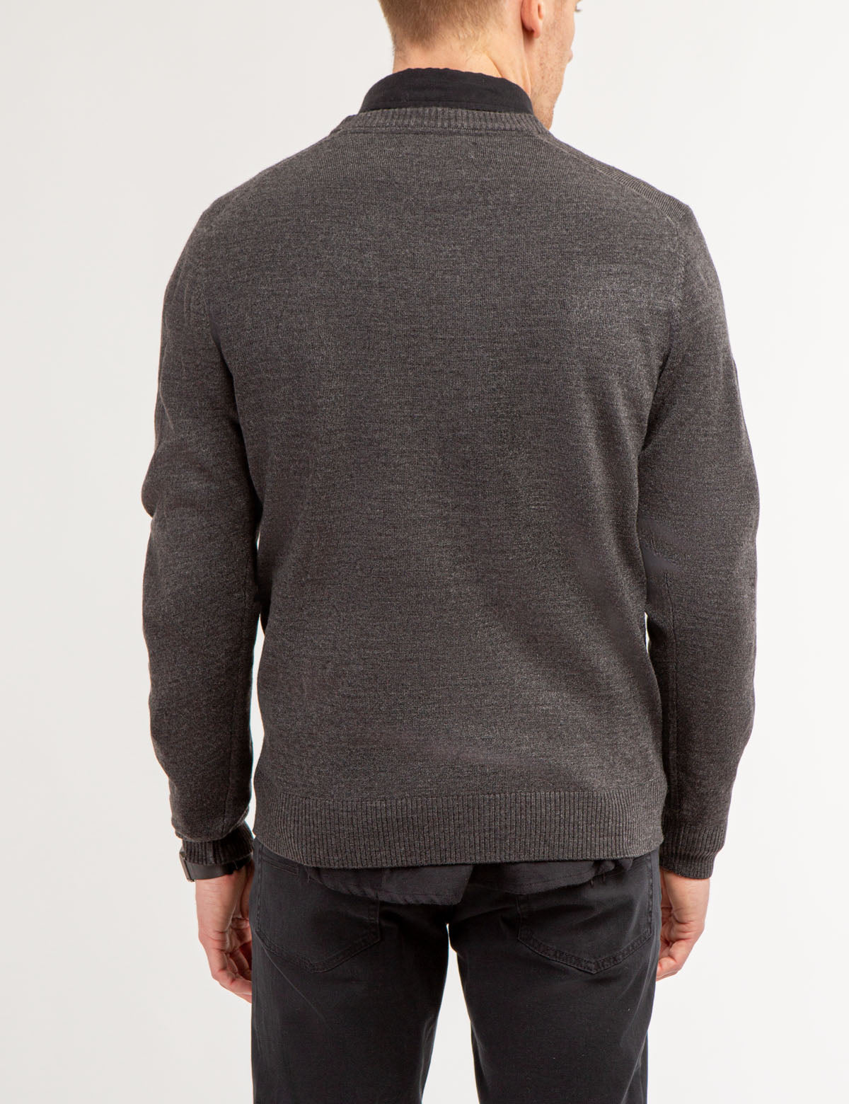 Soft V-Neck Sweater with Rib Knit Cuffs | Acrylic Comfort Wear