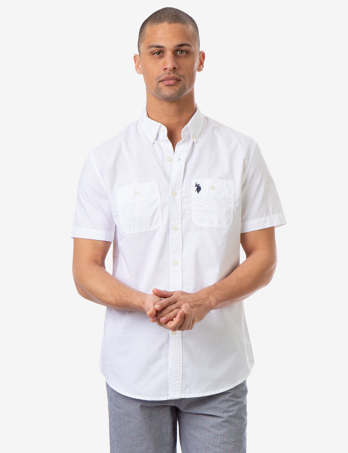 Classic Fit Plaid Short Sleeve Shirt with Button Front | U.S. POLO. ASSN.