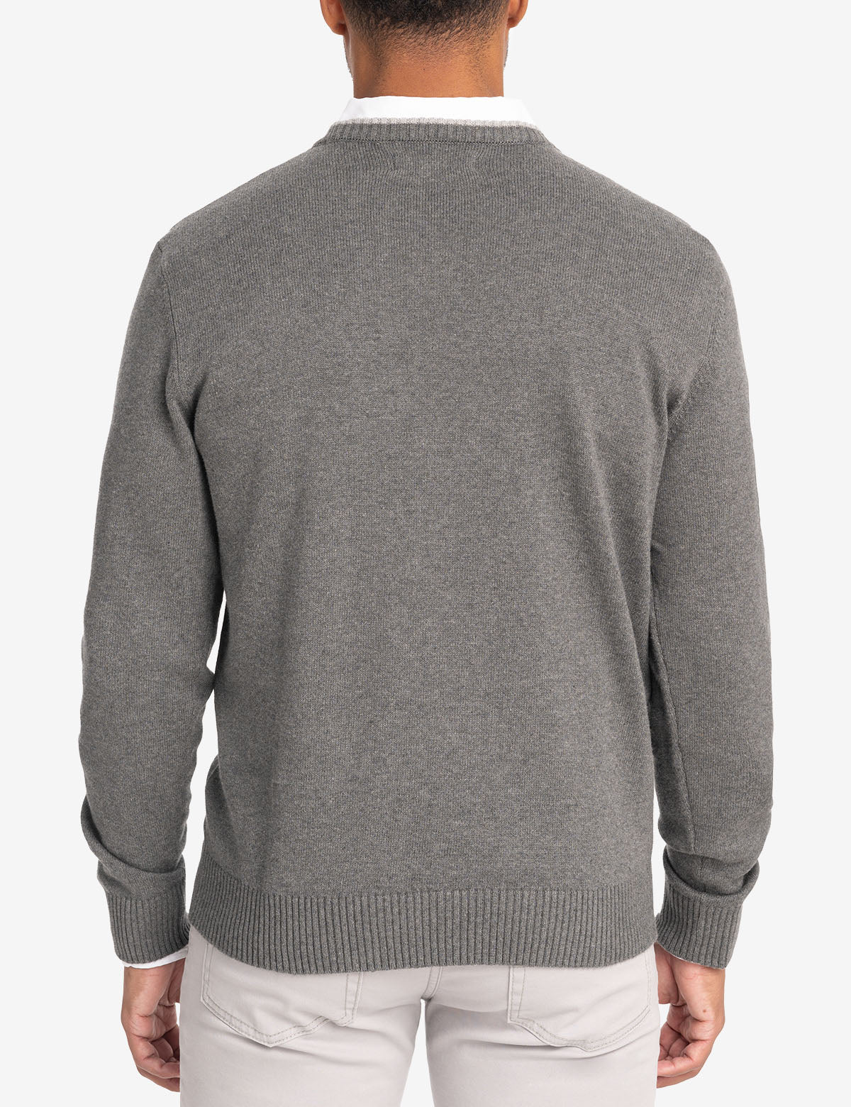 Classic Crew Neck Sweater with Embroidered Logo | Solid Style