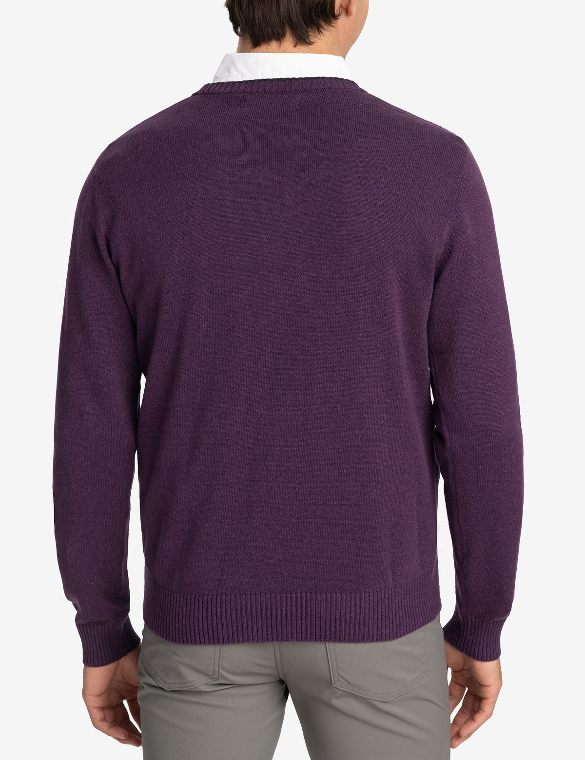 Classic Crew Neck Sweater with Embroidered Logo | Solid Style