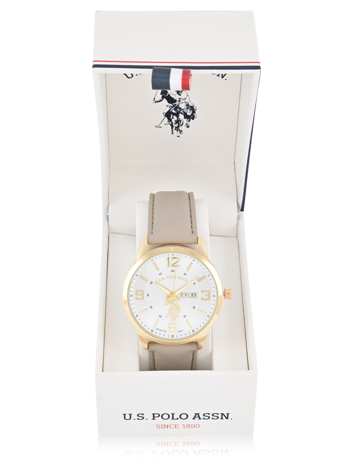 Tan Leather Strap Analog Watch with Gold Accent | Men's Classic Timepiece