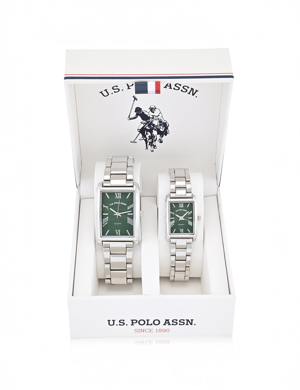 Square Face Watch Set for Couples | His and Hers Matching Watches