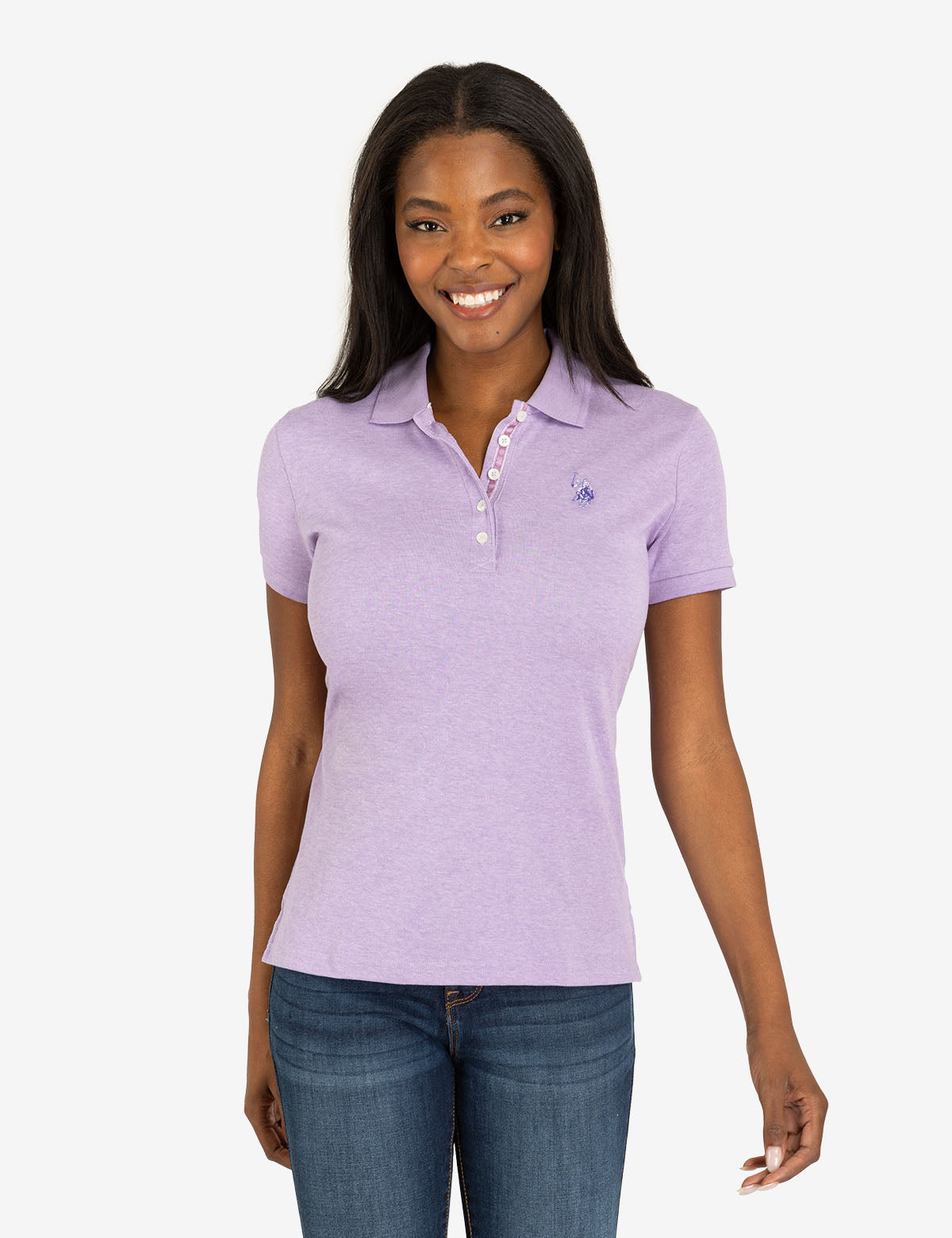 Solid Interlock Heather Polo Shirt for Men | Casual & Comfortable