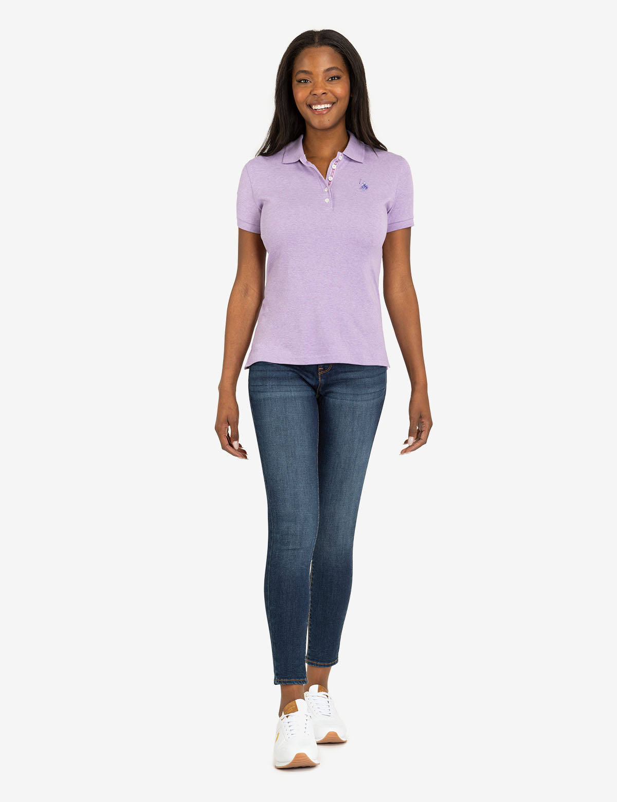 Solid Interlock Heather Polo Shirt for Men | Casual & Comfortable