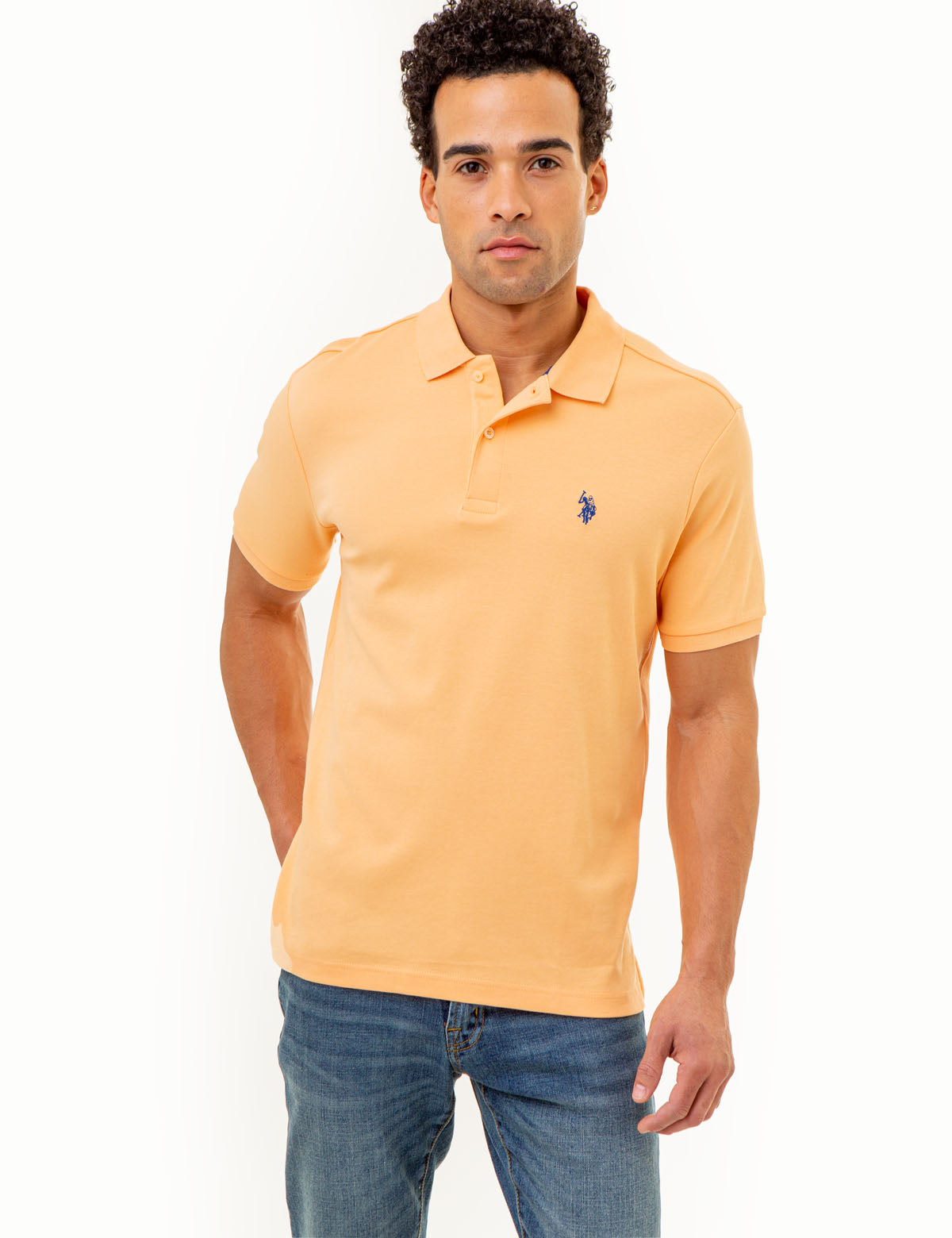 Solid Interlock Polo Shirt for Men | Classic Fit & Breathable Fabric