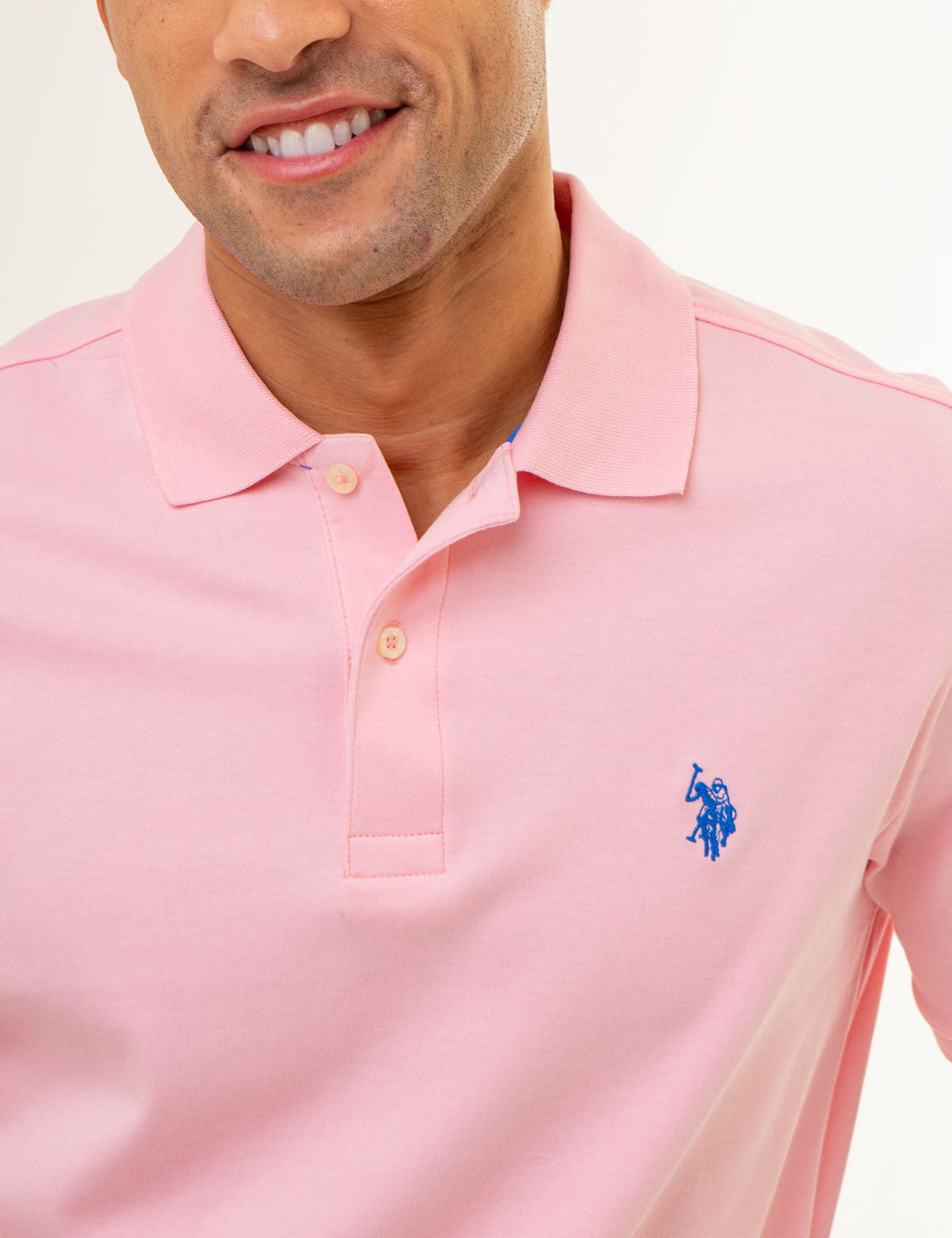 Solid Interlock Polo Shirt for Men | Classic Fit & Breathable Fabric