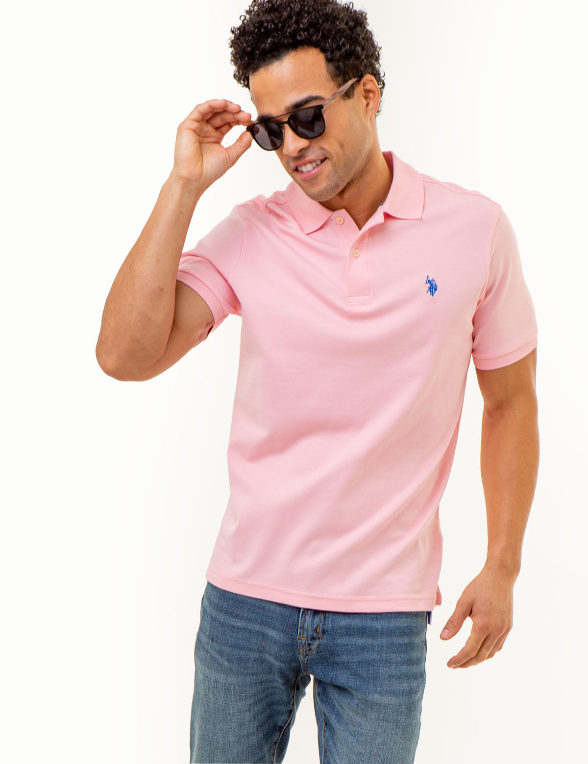 Solid Interlock Polo Shirt for Men | Classic Fit & Breathable Fabric