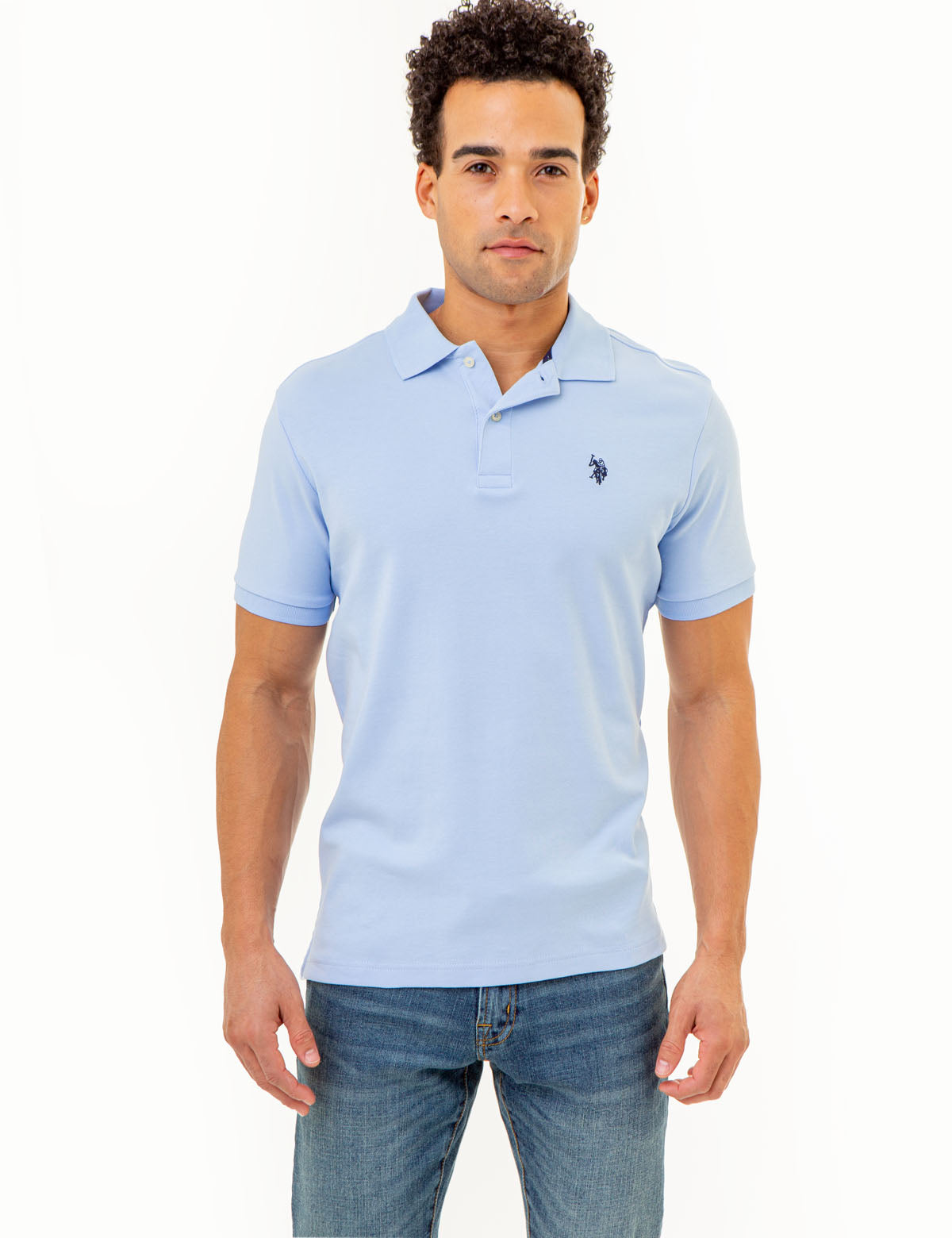 Solid Interlock Polo Shirt for Men | Classic Fit & Breathable Fabric