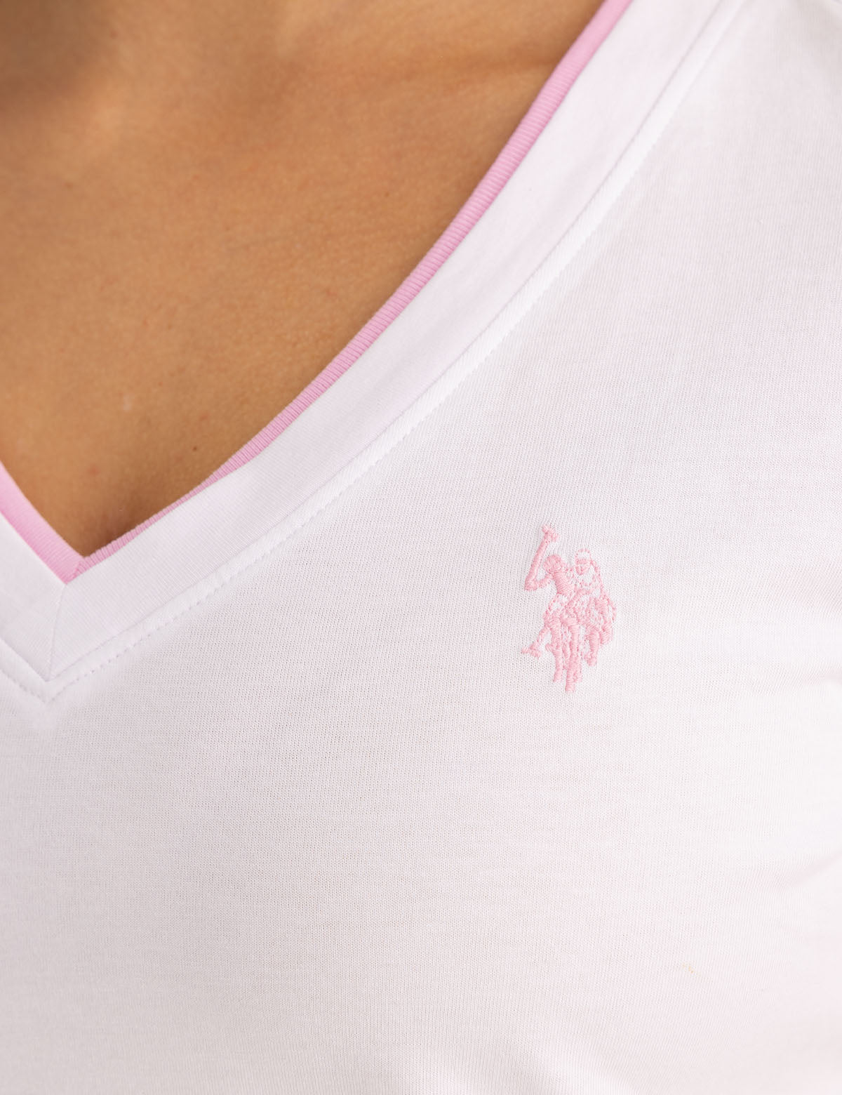 Double Band V-Neck T-Shirt | Slim Fit Casual Tee