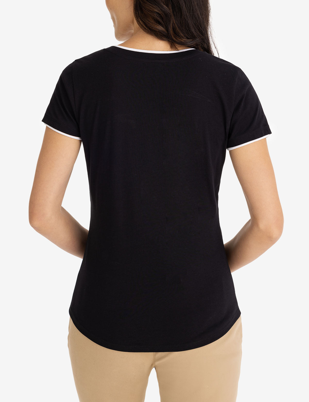 Double Band V-Neck T-Shirt | Slim Fit Casual Tee