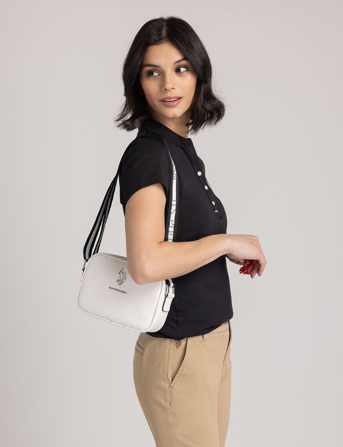 Classic Zip Crossbody Bag for Women | Saffiano PU & Logo Strap | U.S. Polo Assn.