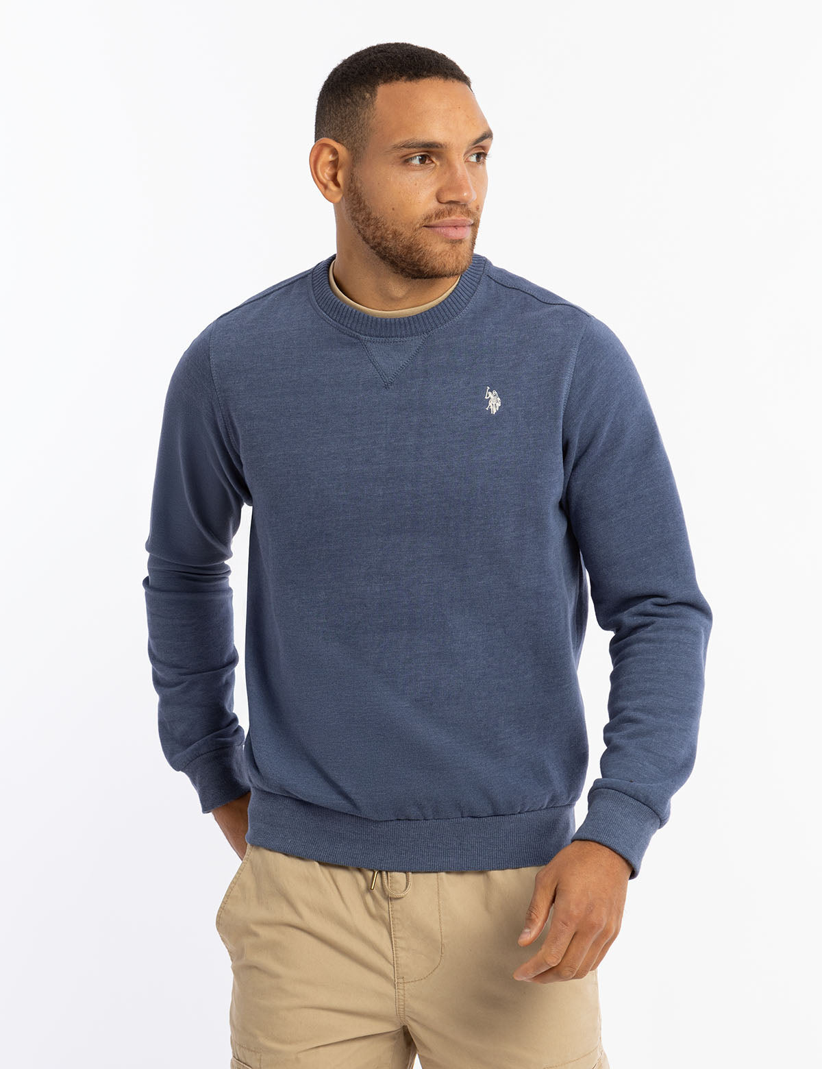 Soft Fleece Crew Neck Pullover | Peached Solid Sweater