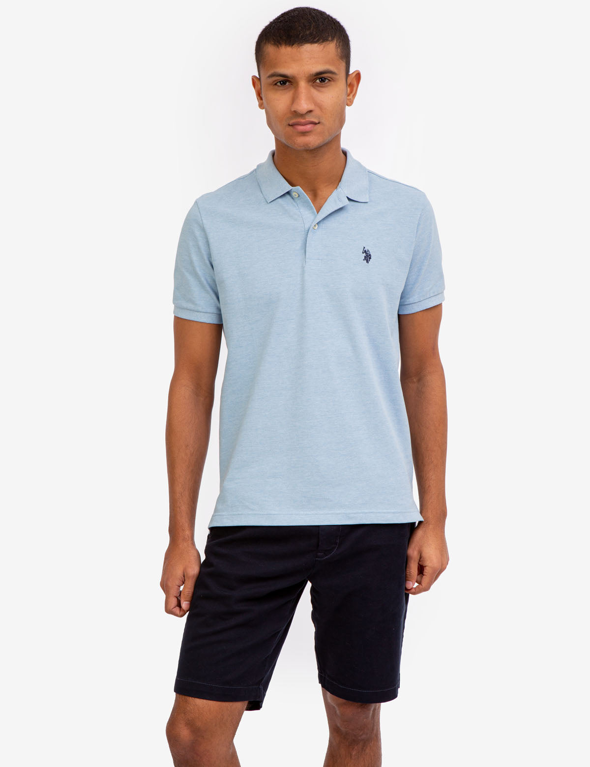 Men's Solid Pique Polo Shirt with Small Logo | Casual Wear