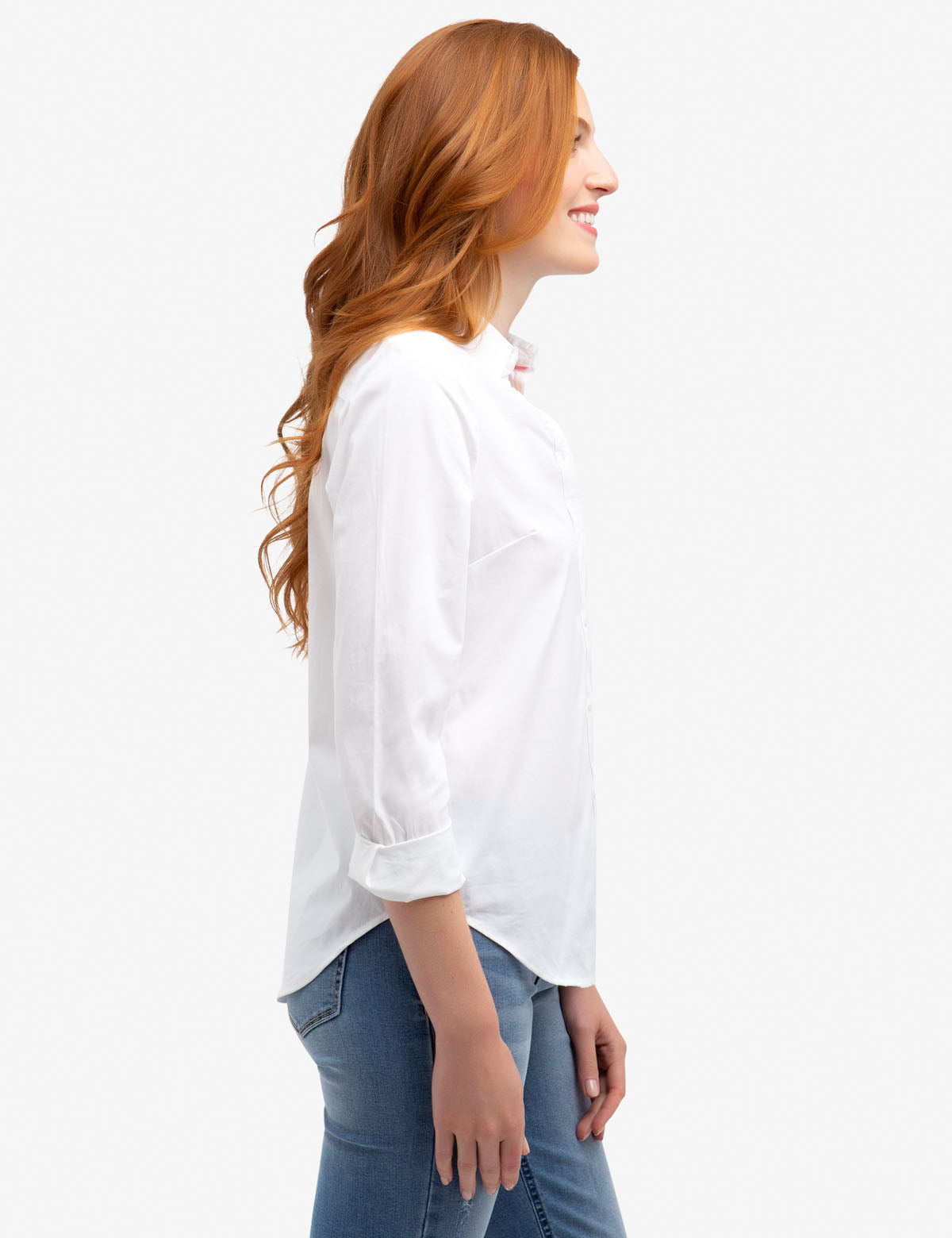 Classic Oxford Shirt with Button-Up Front & Stretch Fabric | Solid Poplin