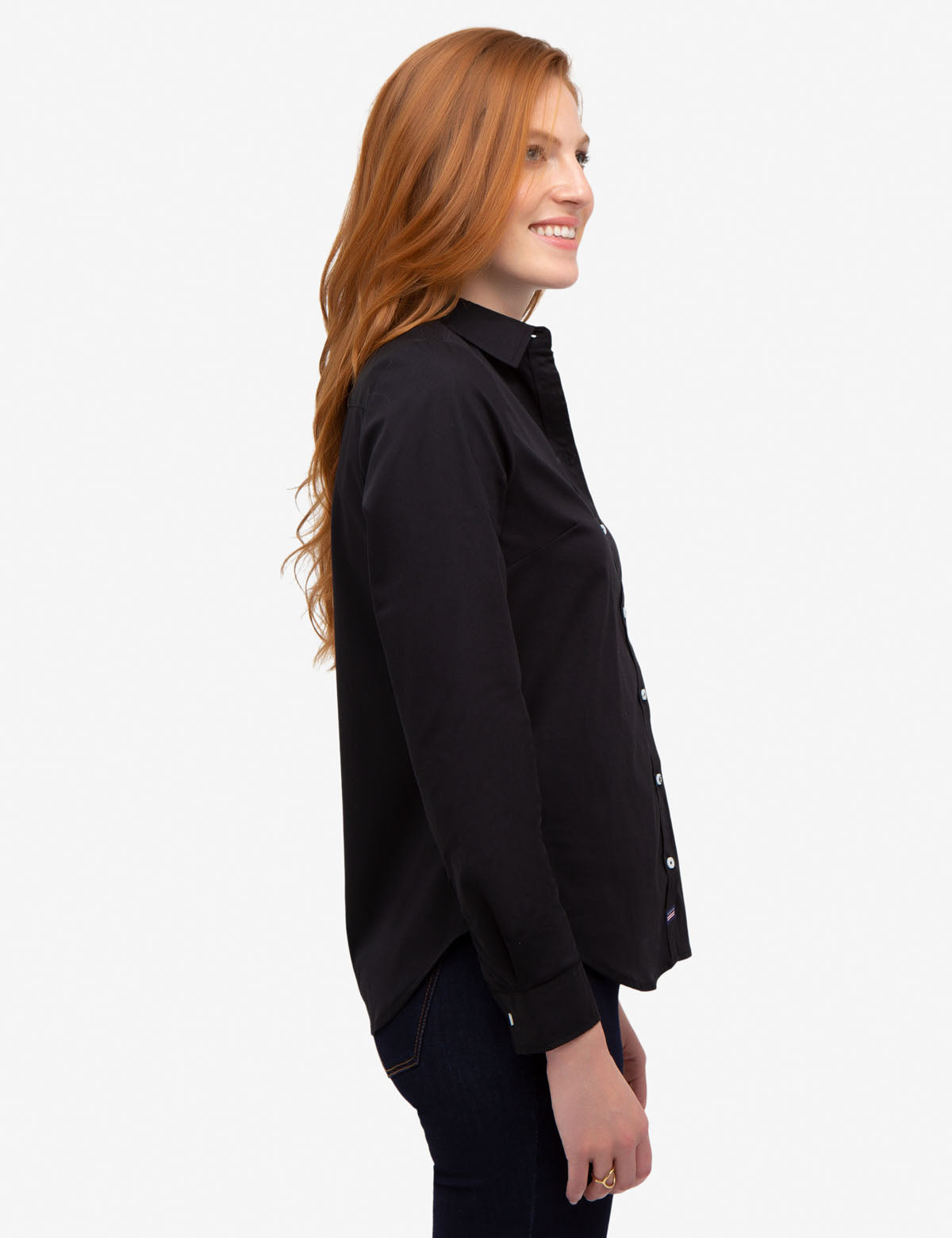 Classic Oxford Shirt with Button-Up Front & Stretch Fabric | Solid Poplin