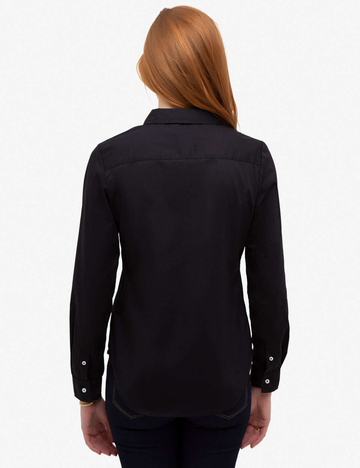 Classic Oxford Shirt with Button-Up Front & Stretch Fabric | Solid Poplin