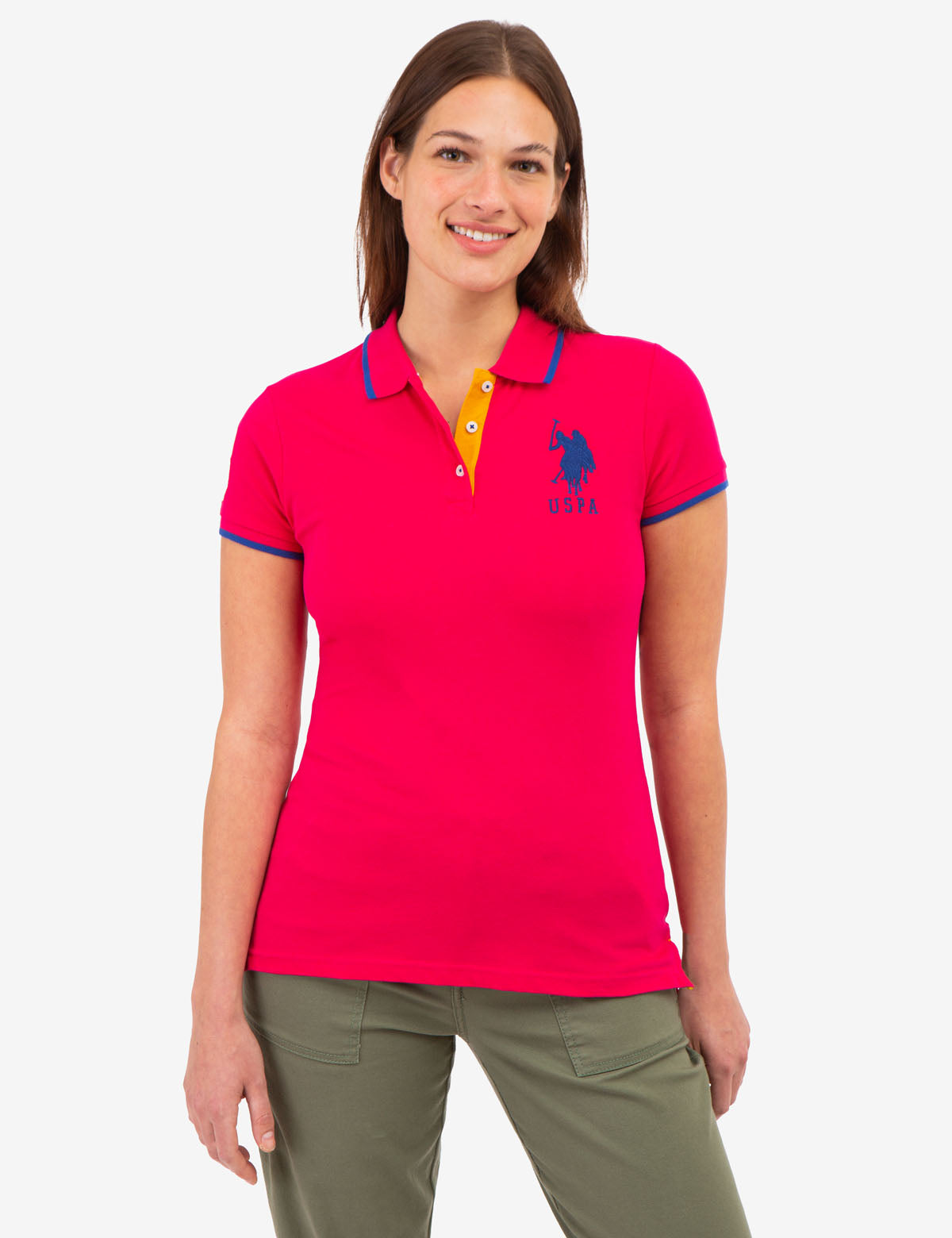 Classic Cotton Polo Shirt with Embroidered Logo & Triple Button Placket | Solid