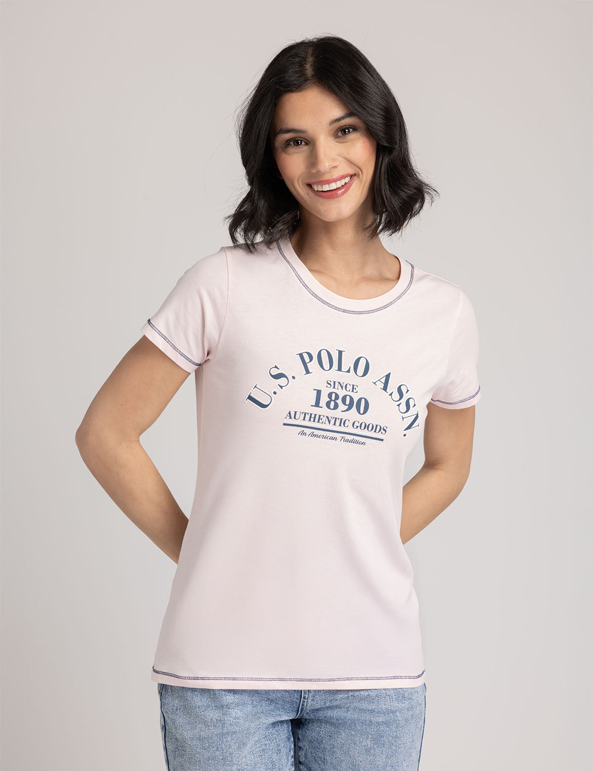 Soft Ringer Jersey T-Shirt | Small Crest