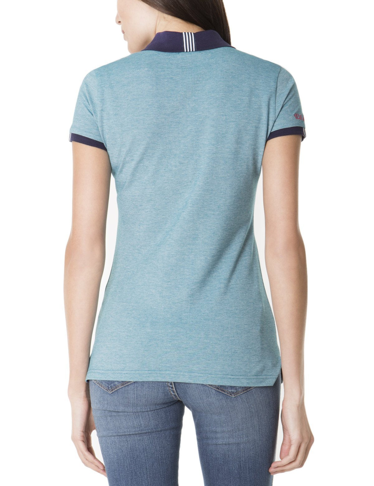 Space Dye Polo Shirt with Contrast Collar & Rib Cuffing | Classic Cotton Blend