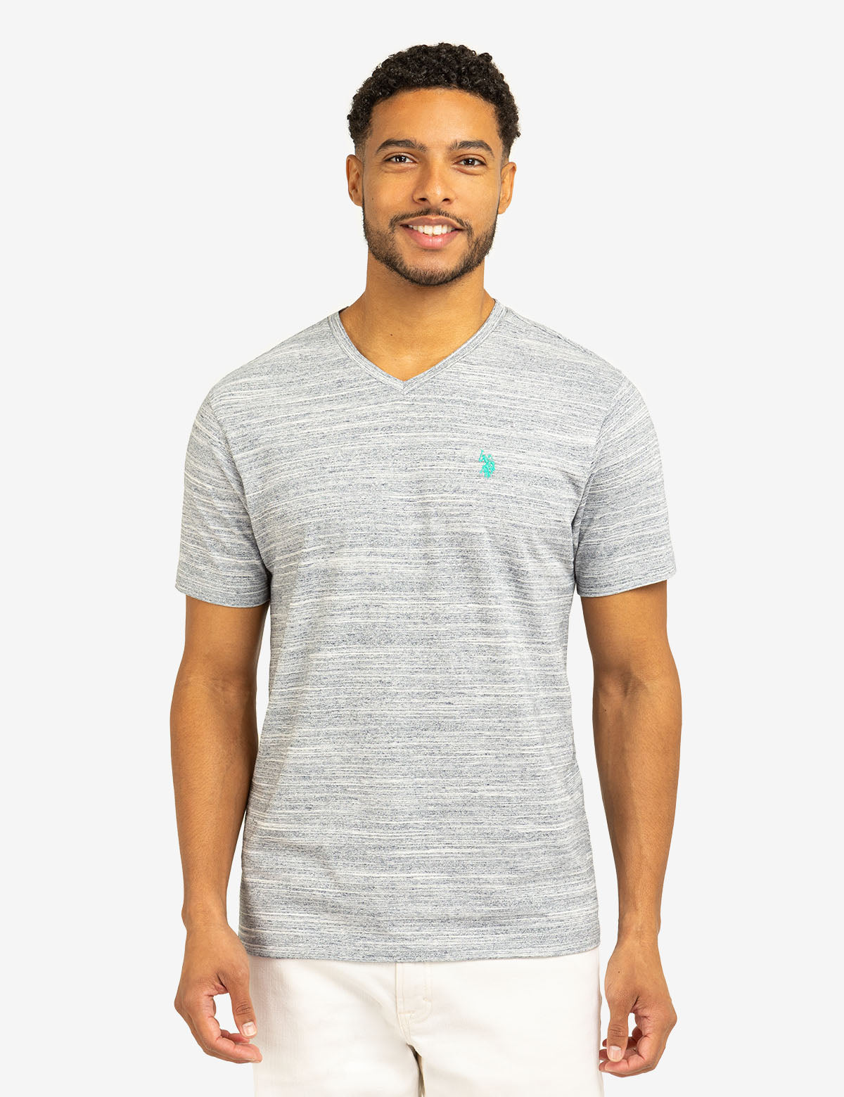 Space Dye Jersey V-Neck T-Shirt | Soft & Stylish Casual Wear