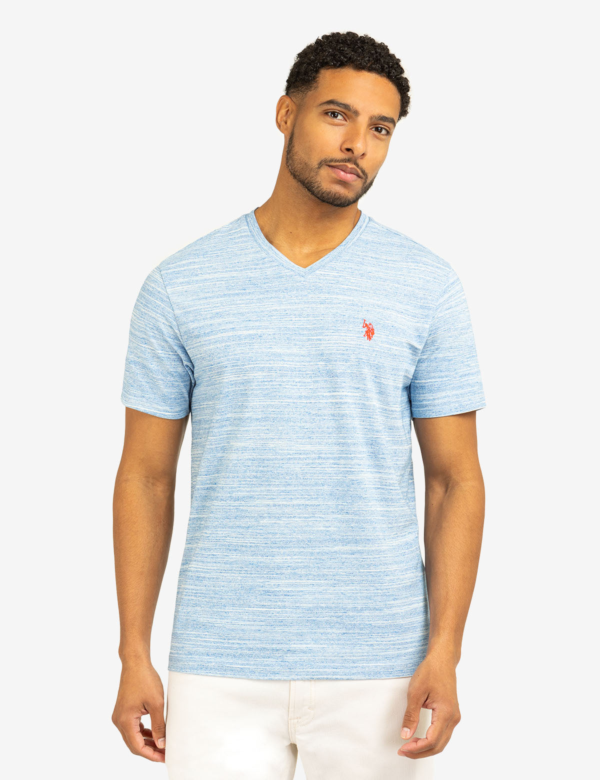 Space Dye Jersey V-Neck T-Shirt | Soft & Stylish Casual Wear