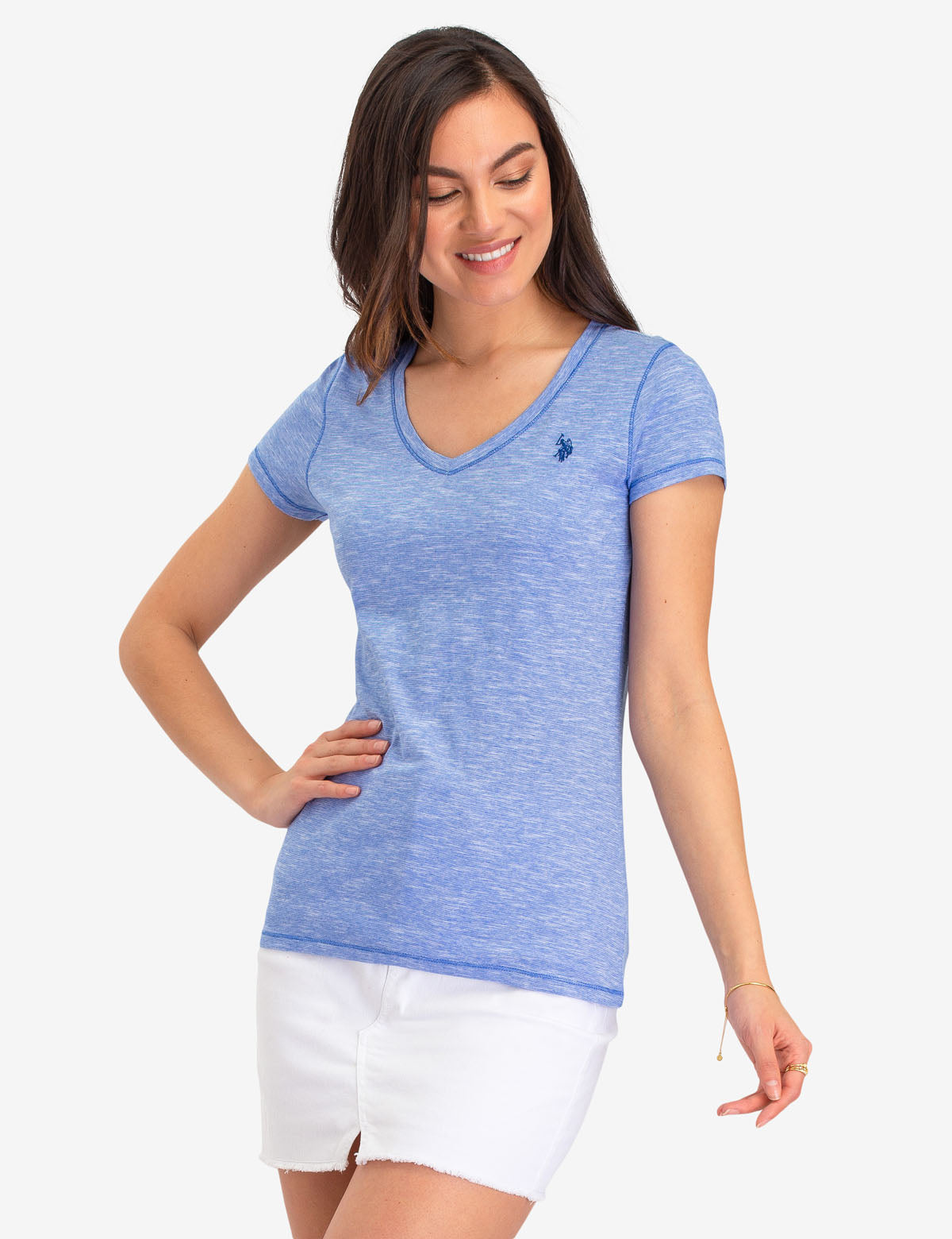 Space Dye V-Neck T-Shirt for Men & Women | Soft Cotton Casual Tee