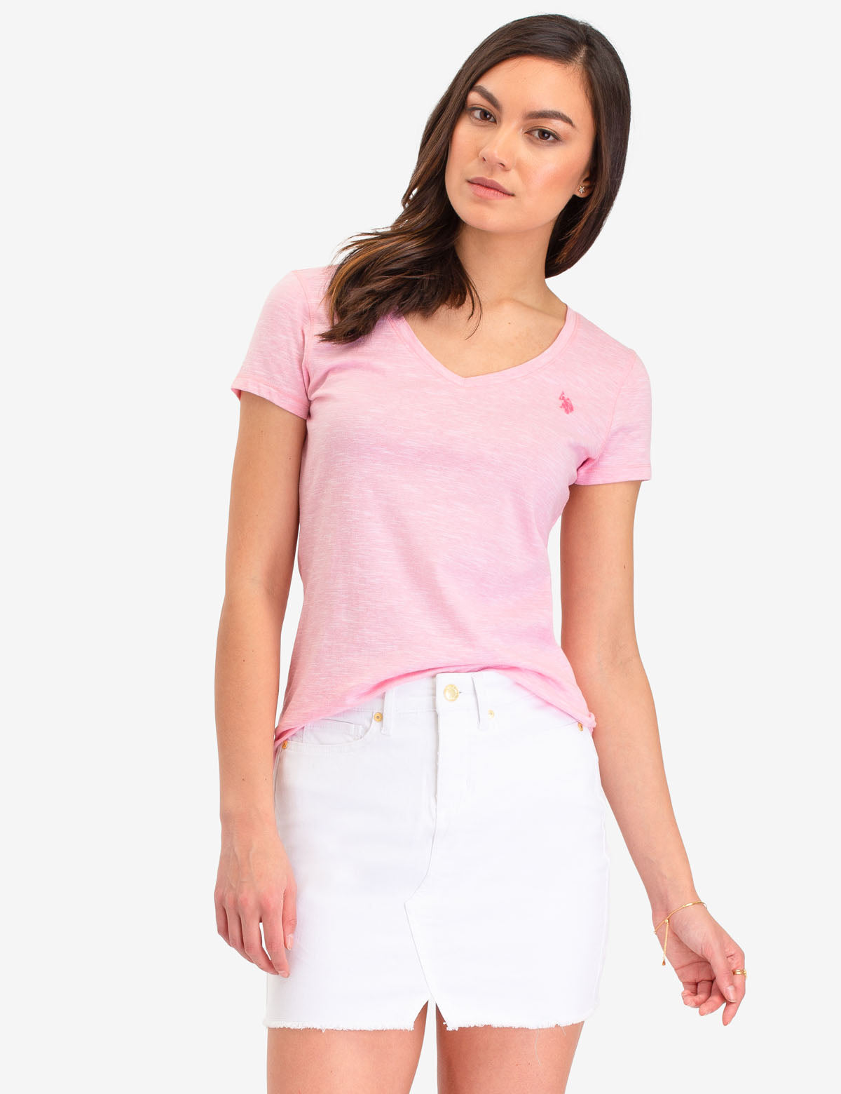 Space Dye V-Neck T-Shirt for Men & Women | Soft Cotton Casual Tee