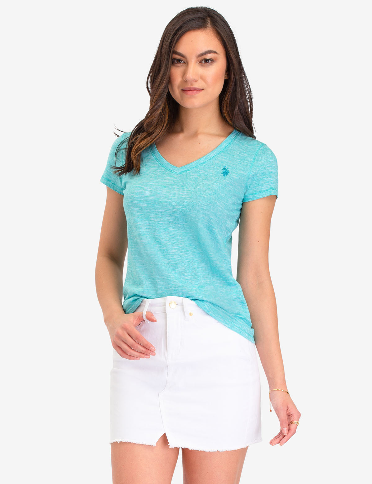 Space Dye V-Neck T-Shirt for Men & Women | Soft Cotton Casual Tee