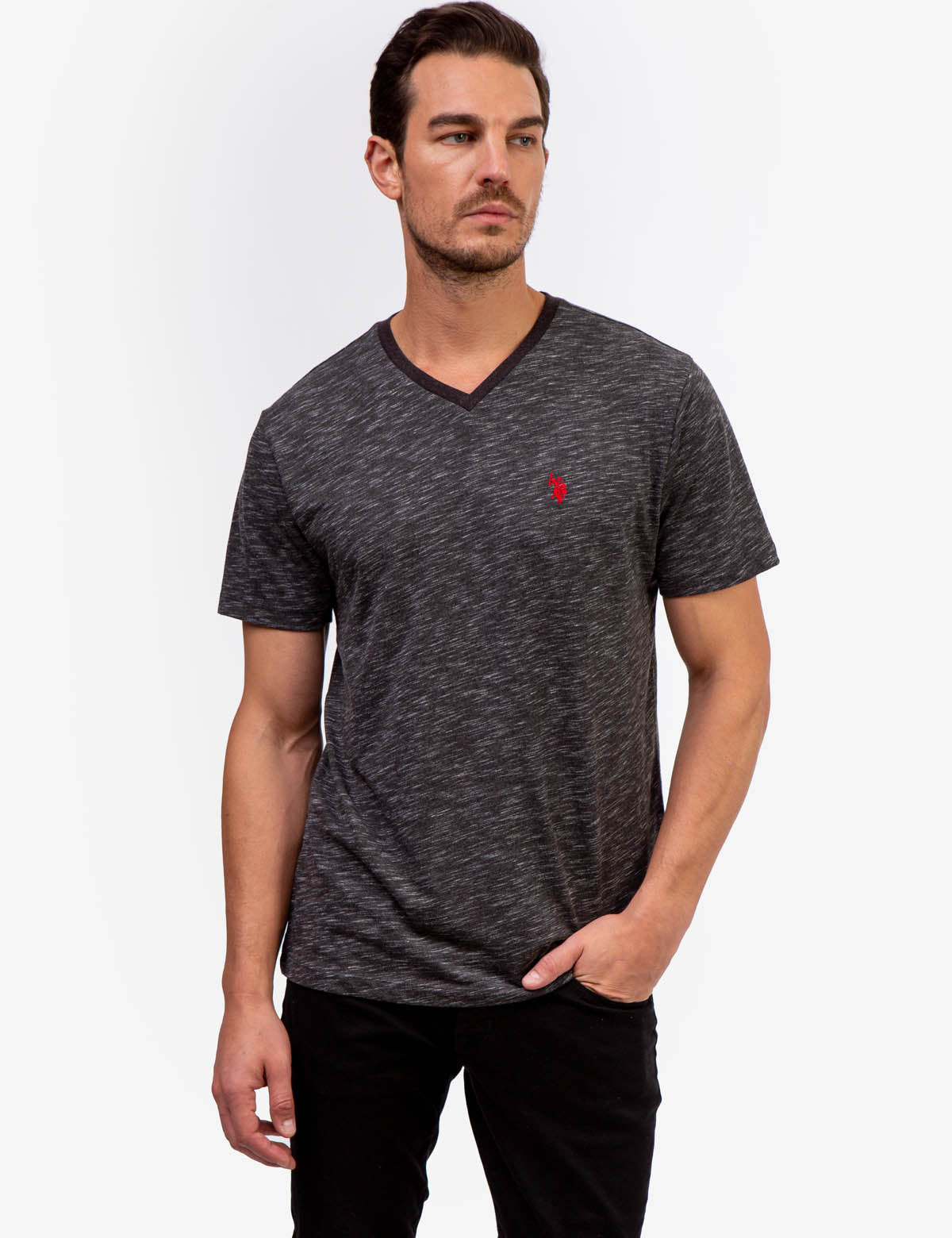 Space Dye V-Neck T-Shirt for Men & Women | Soft Cotton Casual Tee
