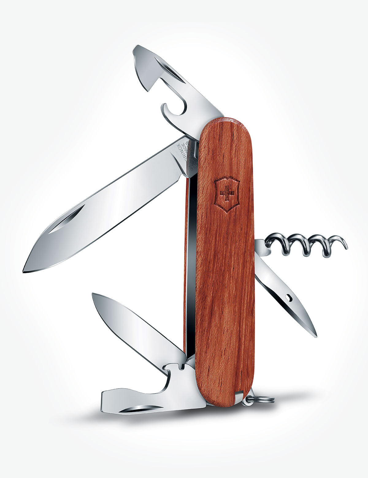 Swiss Army Pocket Knife with Walnut Wood Scales | Spartan Wood 91mm