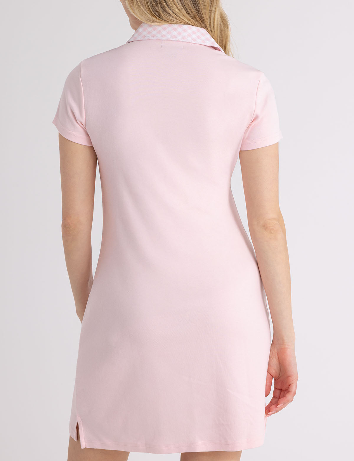Split Neck Gingham Polo Dress | Collar Style for Women