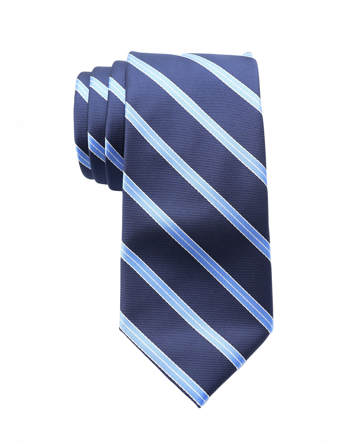 Navy Blue Striped Men's Tie | U.S. Polo Assn. Classic 3-Inch Polyester