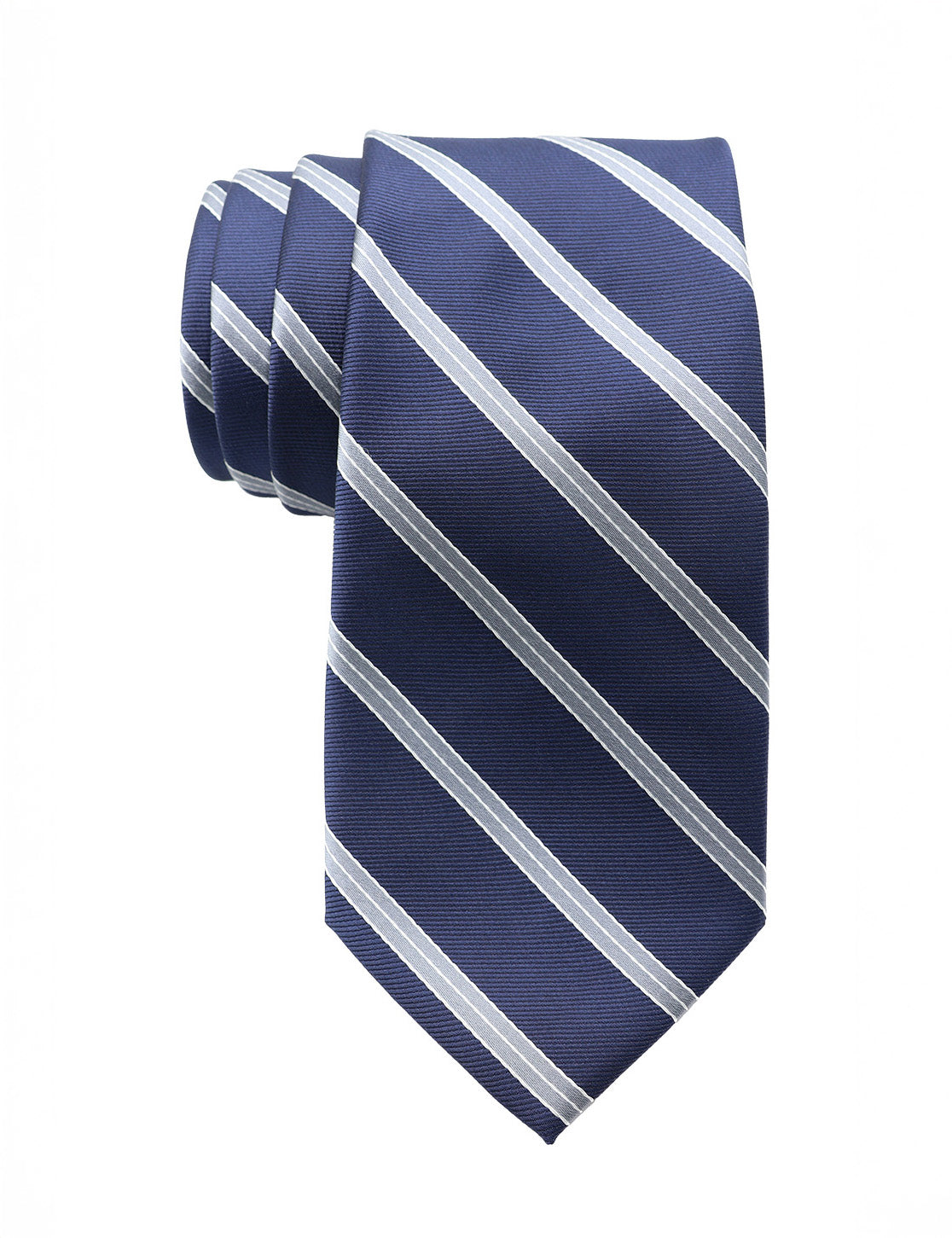 Navy Silver Stripe Tie for Men | U.S. Polo Assn.