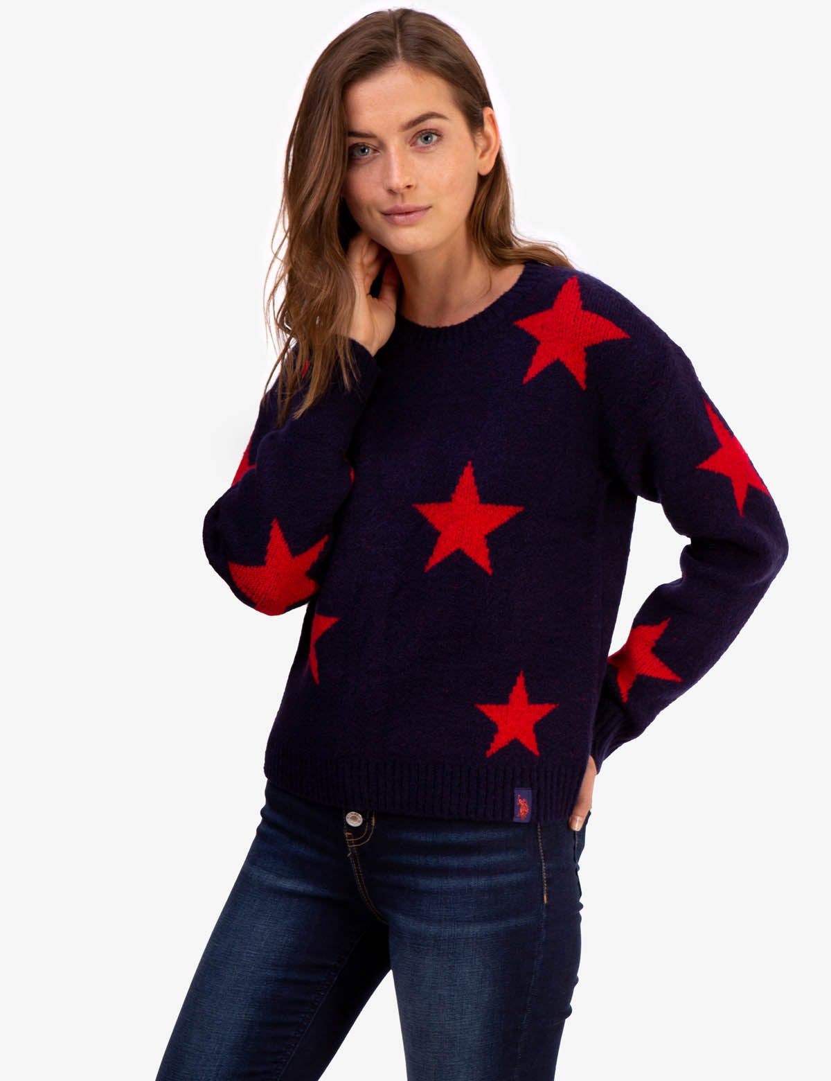 Star Design Crew Neck Sweater | U.S. Polo Assn.