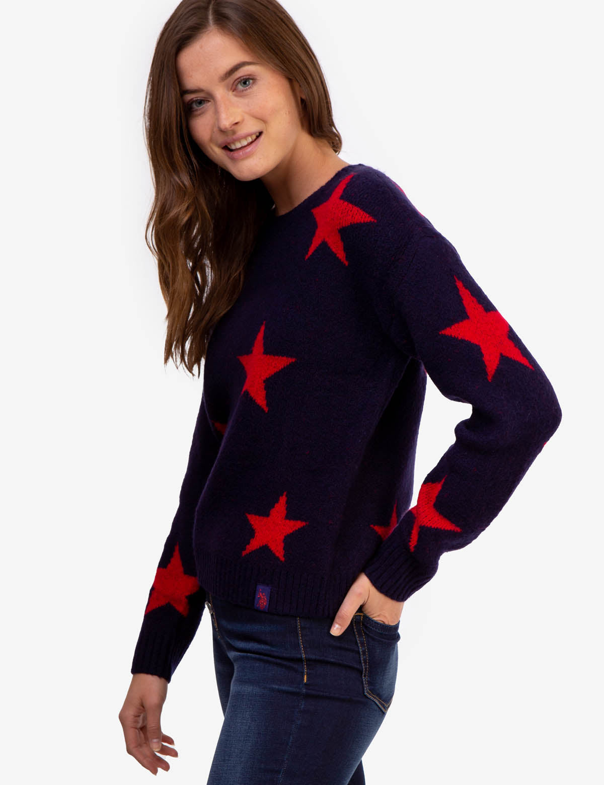 Star Design Crew Neck Sweater | U.S. Polo Assn.