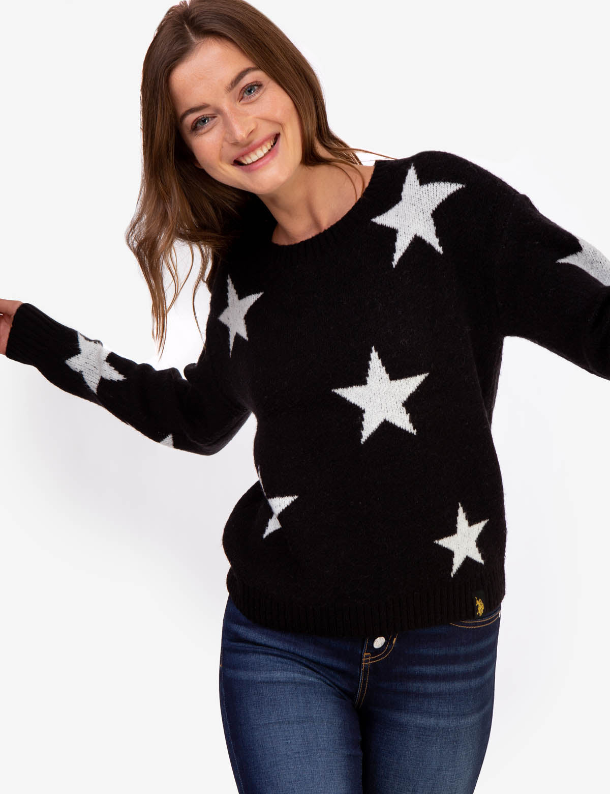 Star Design Crew Neck Sweater | U.S. Polo Assn.