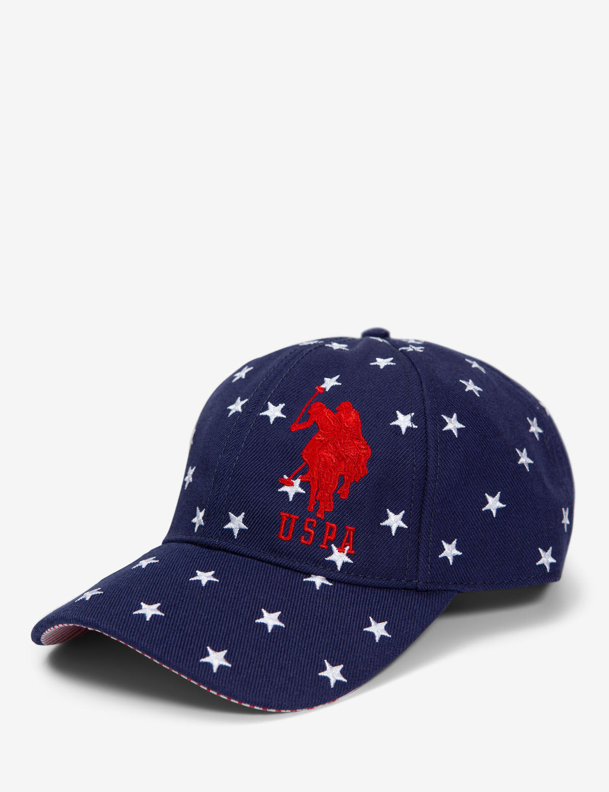 Star Print Baseball Cap with Adjustable Strap & Embroidered Logo