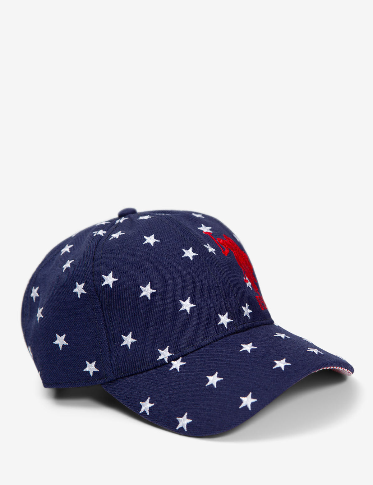 Star Print Baseball Cap with Adjustable Strap & Embroidered Logo