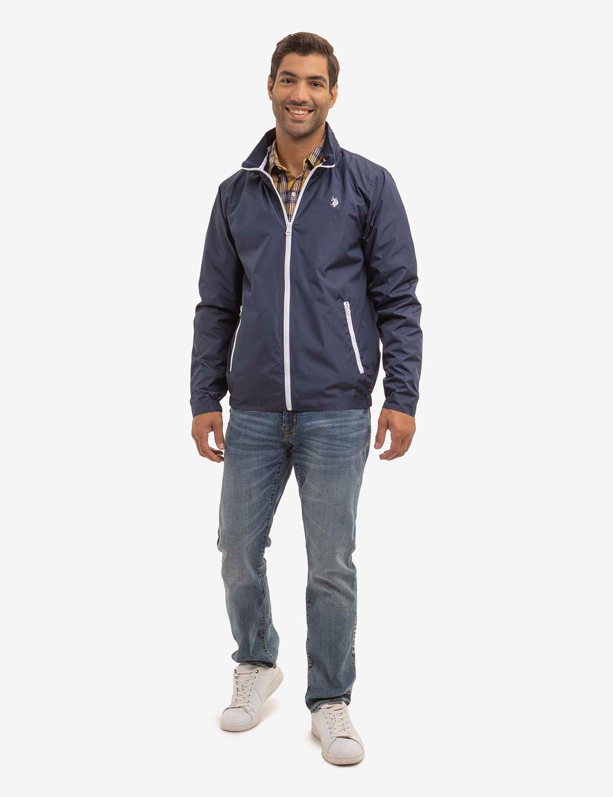 Lightweight Stow Hood Windbreaker Jacket for Outdoor Activities