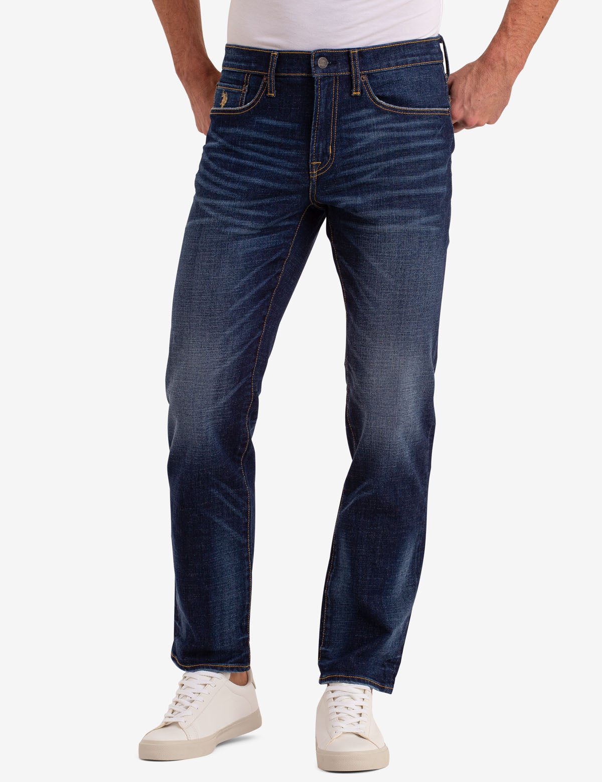 Light Wash Straight Fit Jeans for Men | 100% Cotton