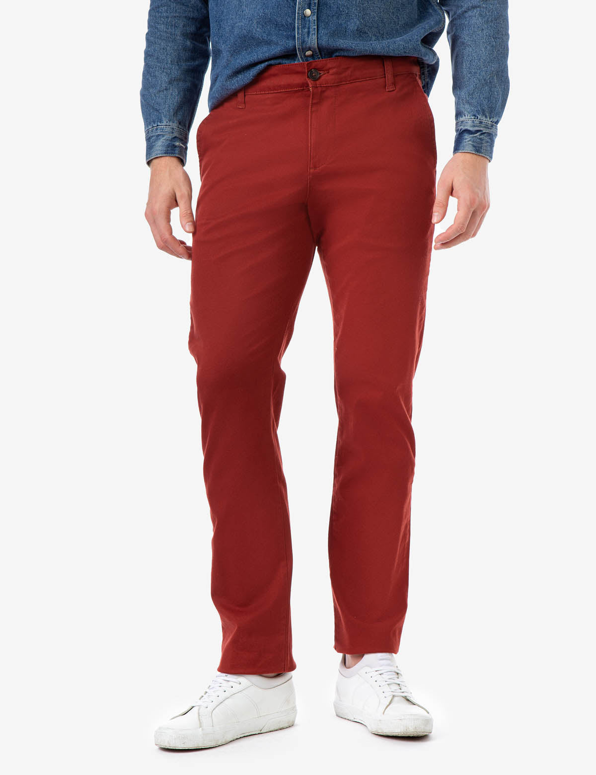Men's Slim Fit Stretch Twill Chino Pants | Straight Twill