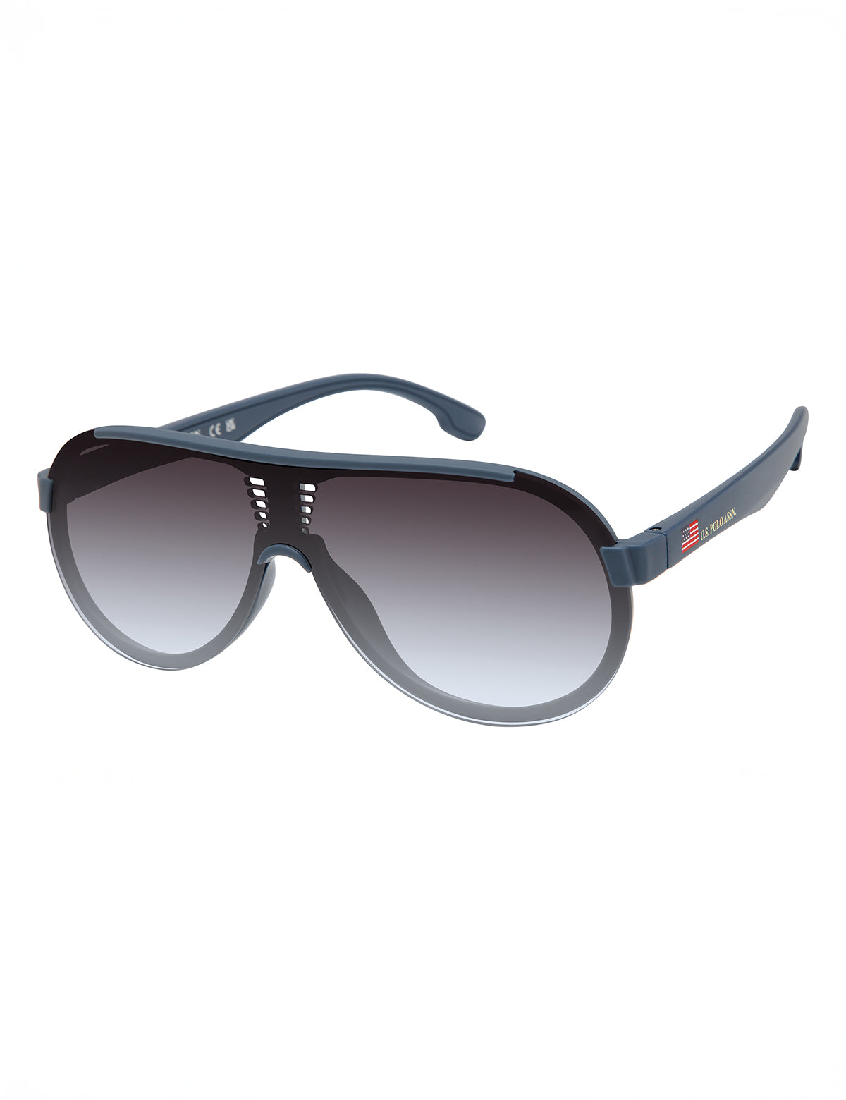 Men's Plastic Shield Sunglasses with Backframe Design | UV Protection