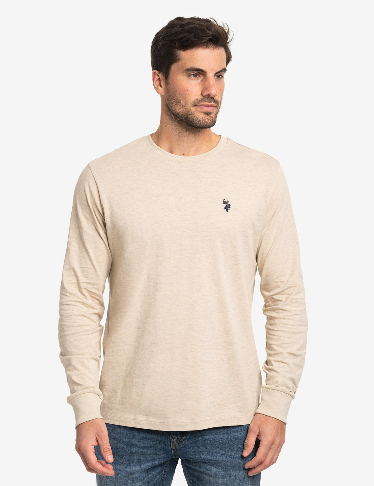 Men's Long Sleeve Solid T-Shirt | Comfort Fit Cotton Tee
