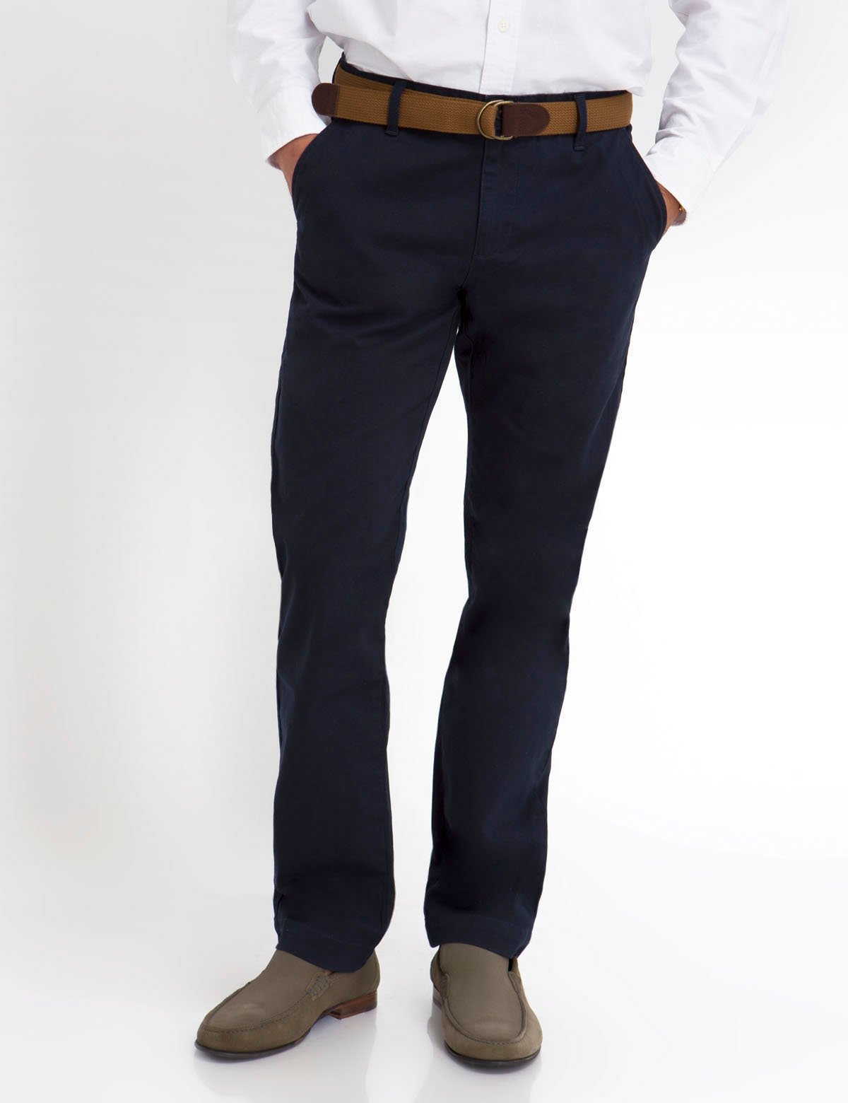 Stretch Chino Pants for Men | Slim Fit with Reversible Belt