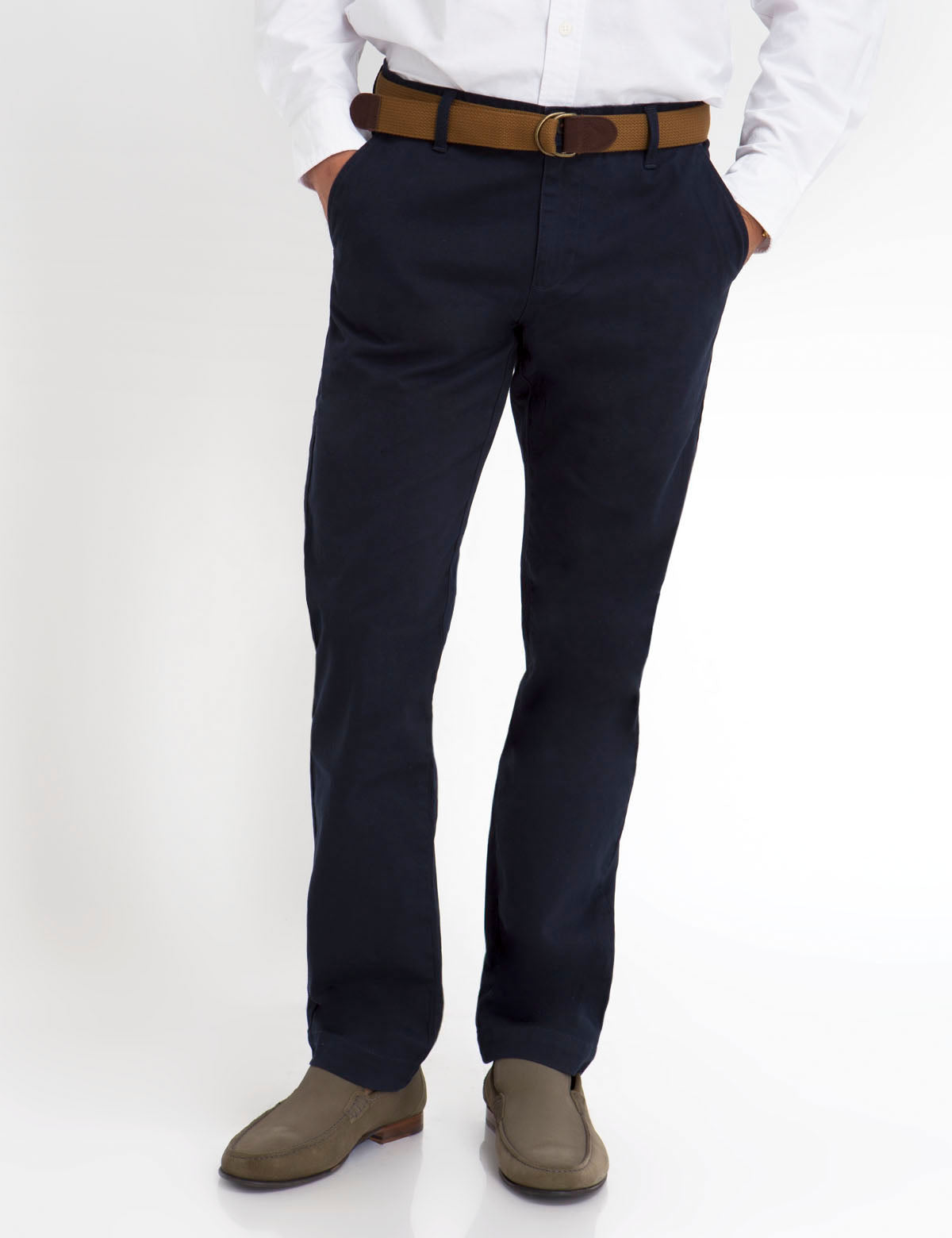 Stretch Chino Pants for Men | Slim Fit with Reversible Belt