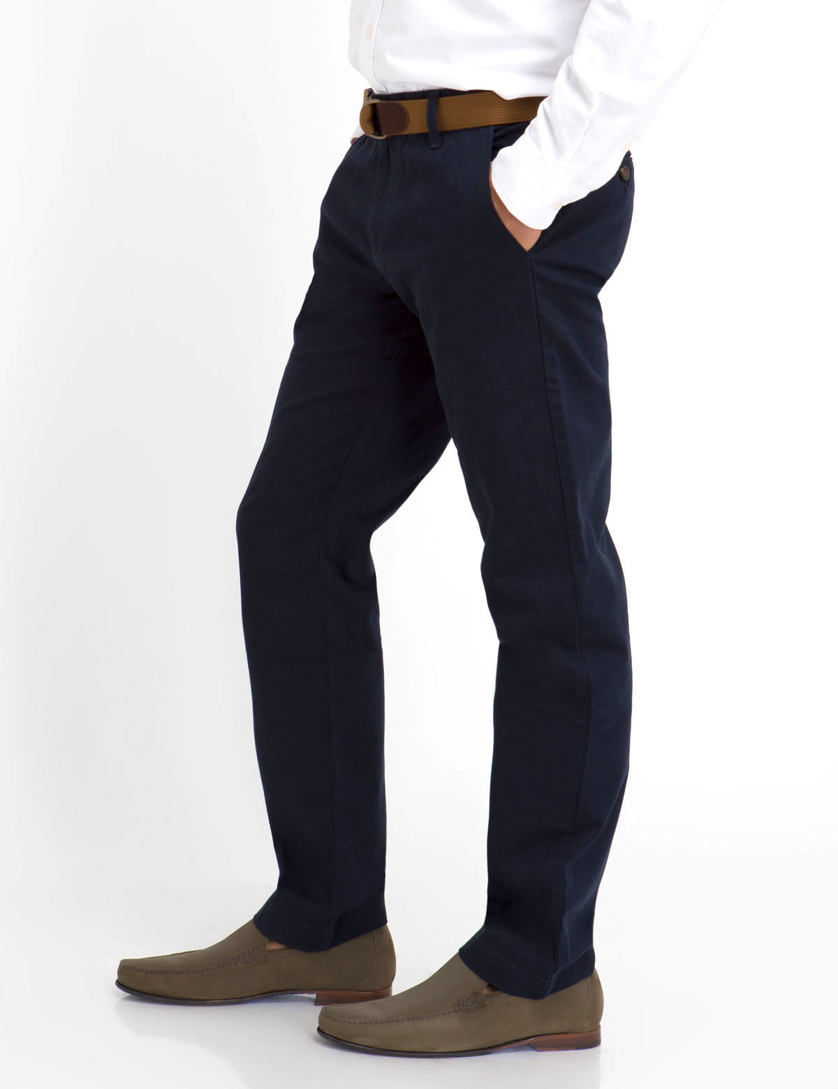 Stretch Chino Pants for Men | Slim Fit with Reversible Belt