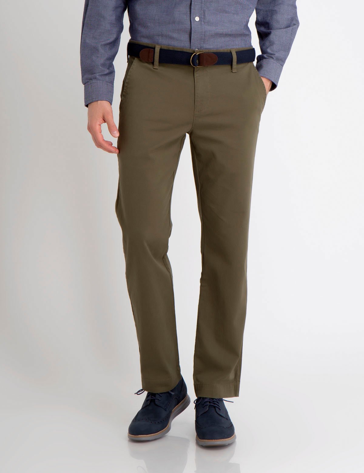 Stretch Chino Pants for Men | Slim Fit with Reversible Belt