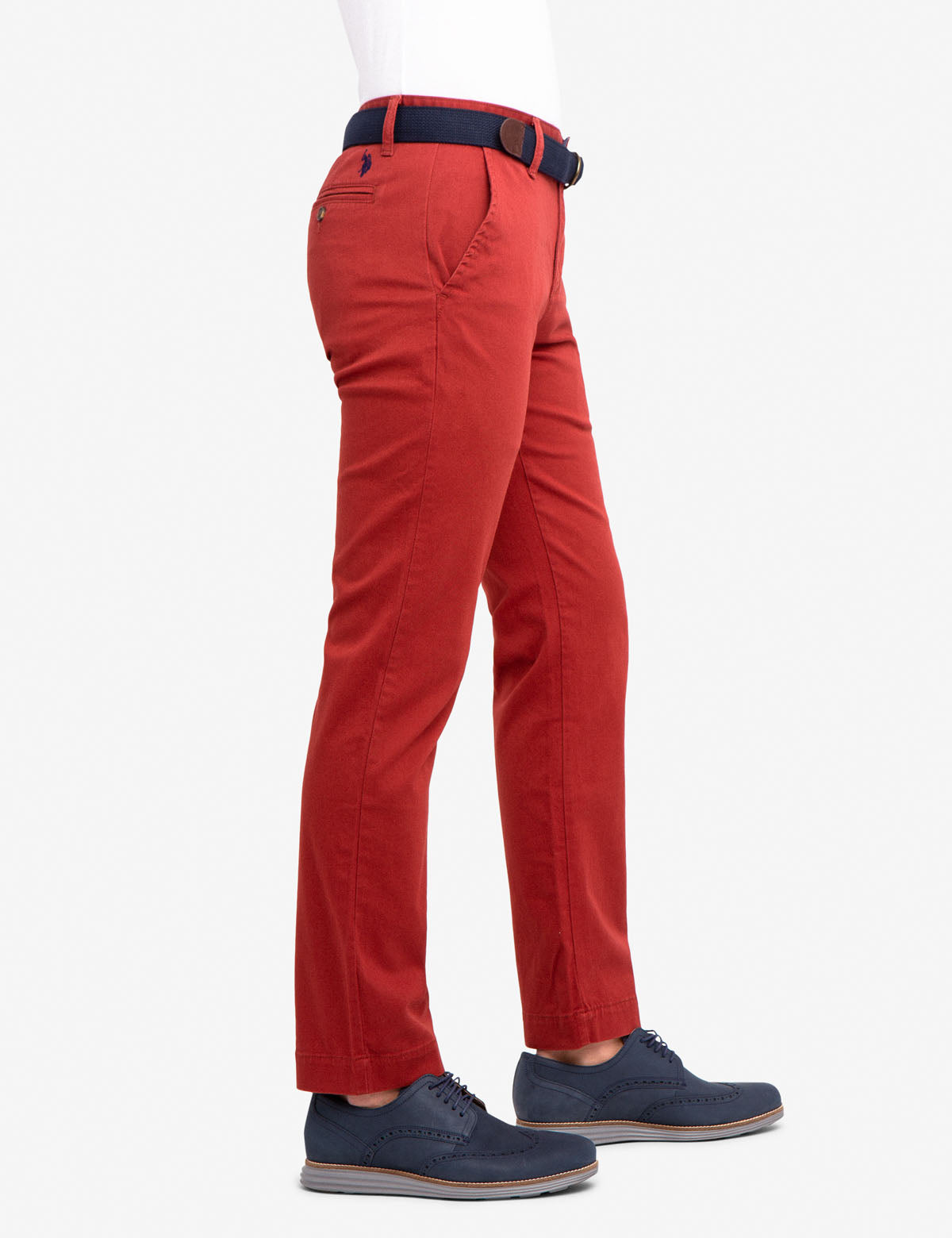 Stretch Chino Pants for Men | Slim Fit with Reversible Belt