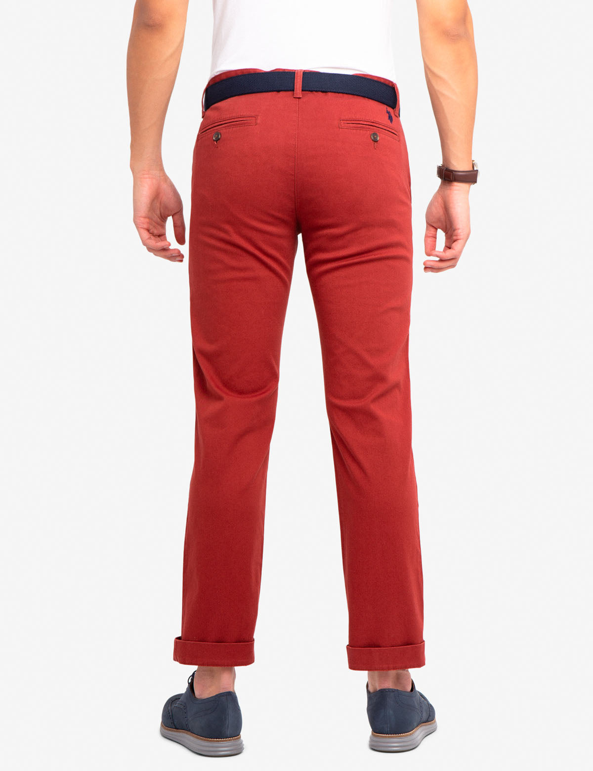 Stretch Chino Pants for Men | Slim Fit with Reversible Belt